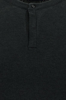 Koyu Antrasit Melanj Bisiklet Yaka Slim Fit Dar Kesim Pamuklu Triko Kazak
