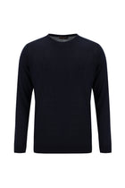 Koyu Lacivert Bisiklet Yaka Regular Fit Yünlü Triko Kazak