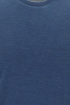 İndigo Melanj Bisiklet Yaka Regular Fit Yünlü Triko Kazak