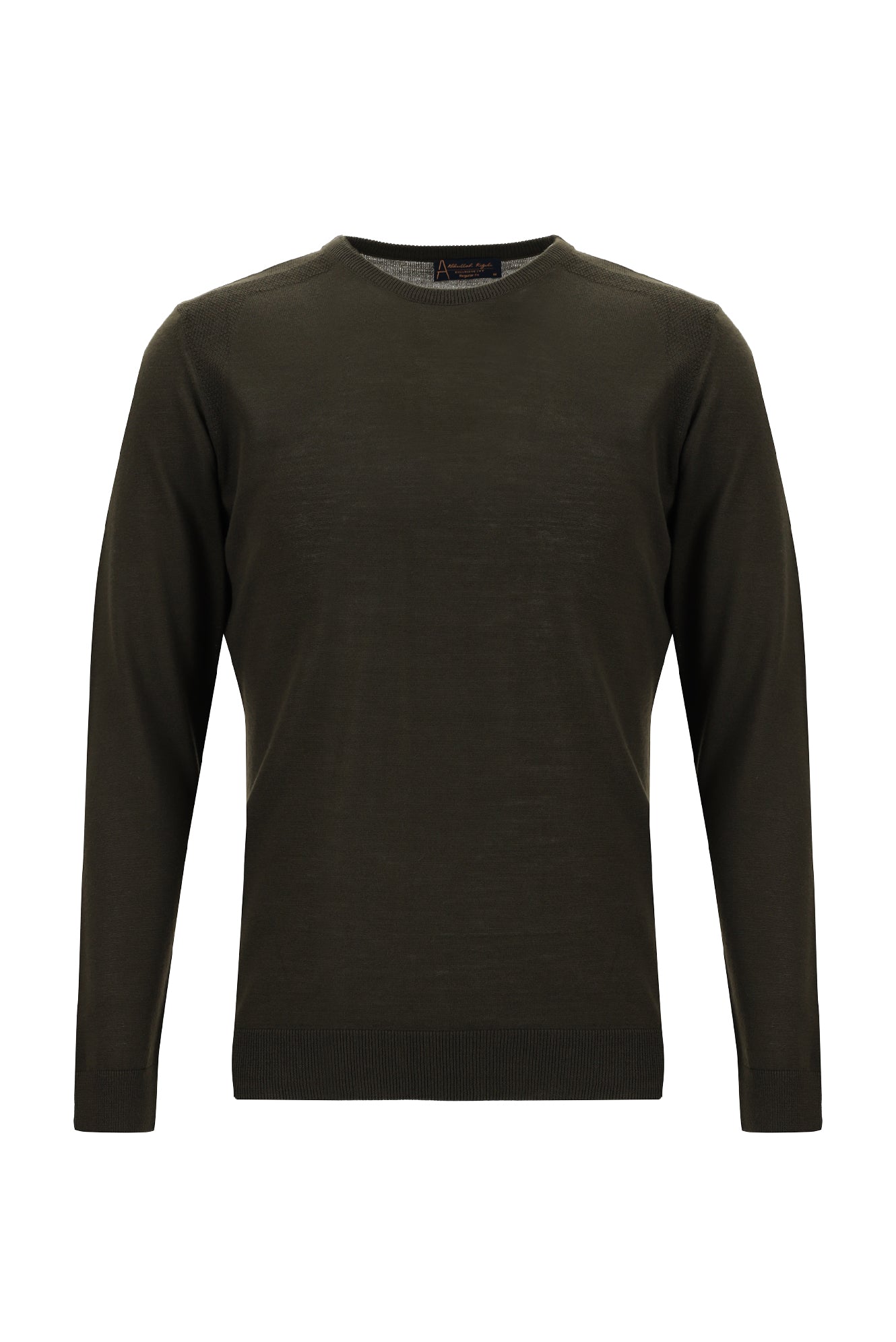 Koyu Kahve Bisiklet Yaka Regular Fit Yünlü Triko Kazak