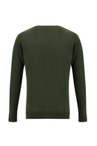 Orta Haki Bisiklet Yaka Regular Fit Yünlü Triko Kazak