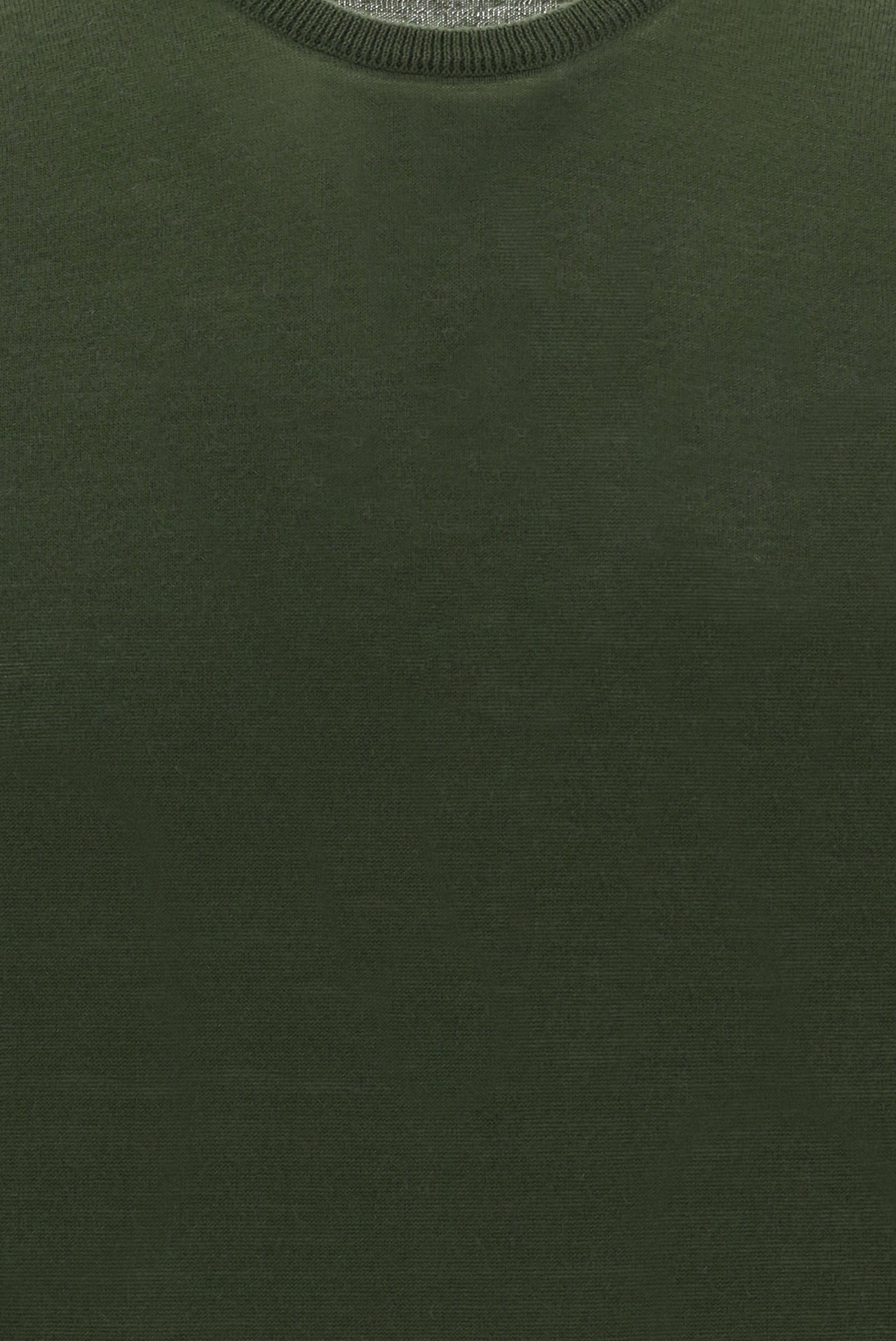 Orta Haki Bisiklet Yaka Regular Fit Yünlü Triko Kazak