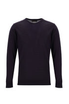 Koyu Mor Bisiklet Yaka Regular Fit Yünlü Triko Kazak