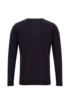 Koyu Mor Bisiklet Yaka Regular Fit Yünlü Triko Kazak