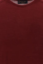 Koyu Kırmızı Bisiklet Yaka Regular Fit Yünlü Triko Kazak