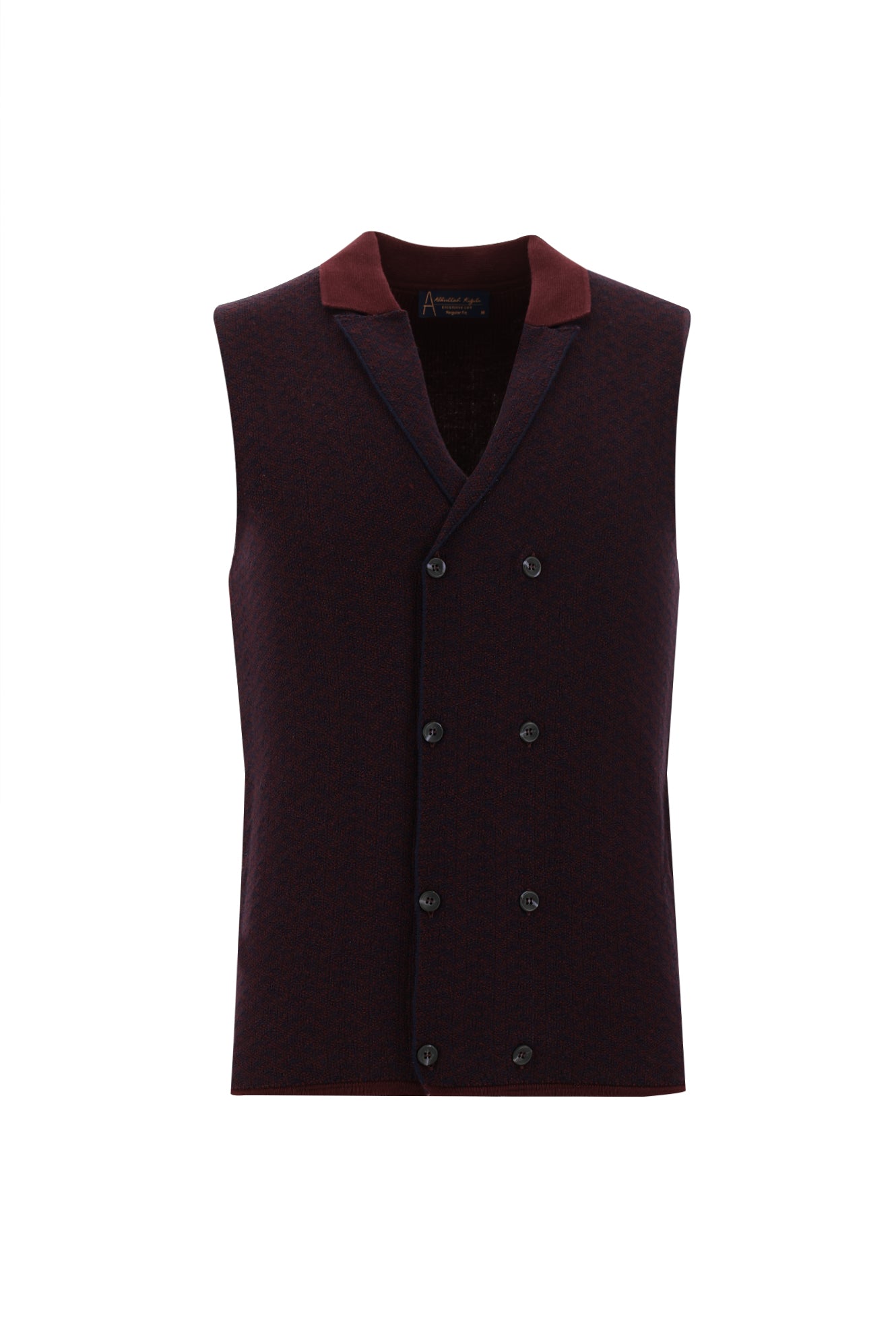 Koyu Bordo Kruvaze Triko Yelek