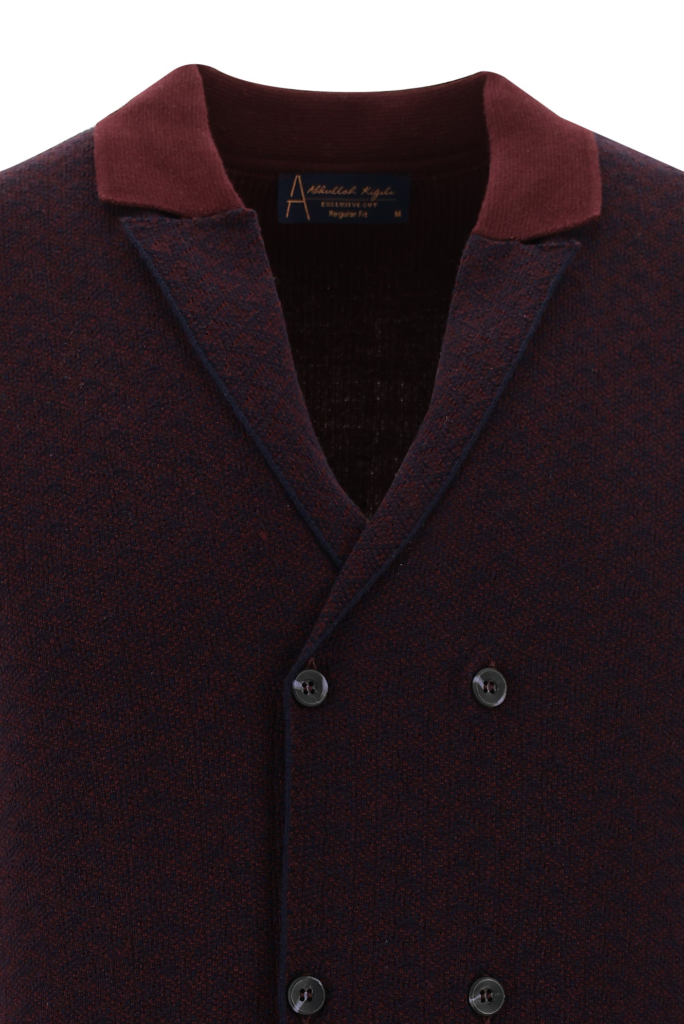 Koyu Bordo Kruvaze Triko Yelek