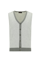 Açık Gri Melanj Pamuklu Triko Yelek