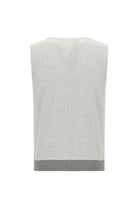 Açık Gri Melanj Pamuklu Triko Yelek