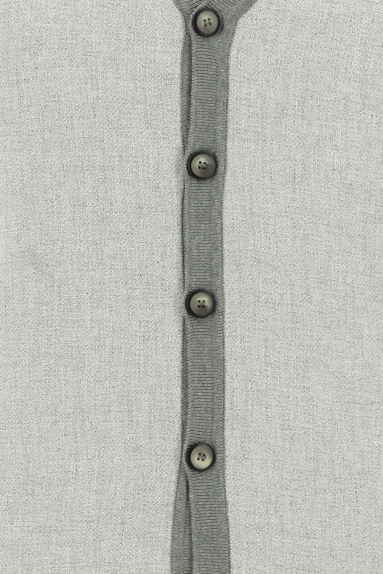 Açık Gri Melanj Pamuklu Triko Yelek