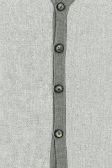 Açık Gri Melanj Pamuklu Triko Yelek