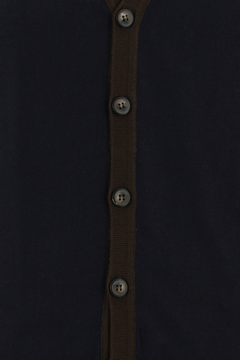 Koyu Lacivert Pamuklu Triko Yelek