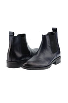 Koyu Lacivert Deri Bot