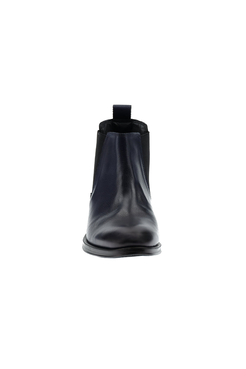 Koyu Lacivert Deri Bot