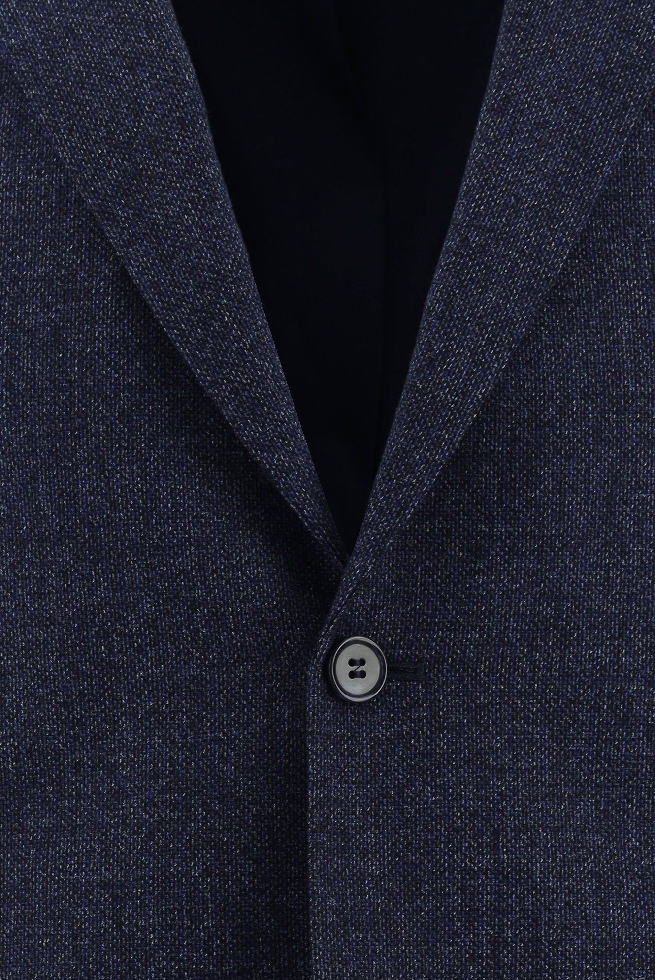 Orta Lacivert 7 Drop Slim Fit Dar Kesim Yünlü Klasik Desenli Guabello Ceket-Abdullah Ki??l?