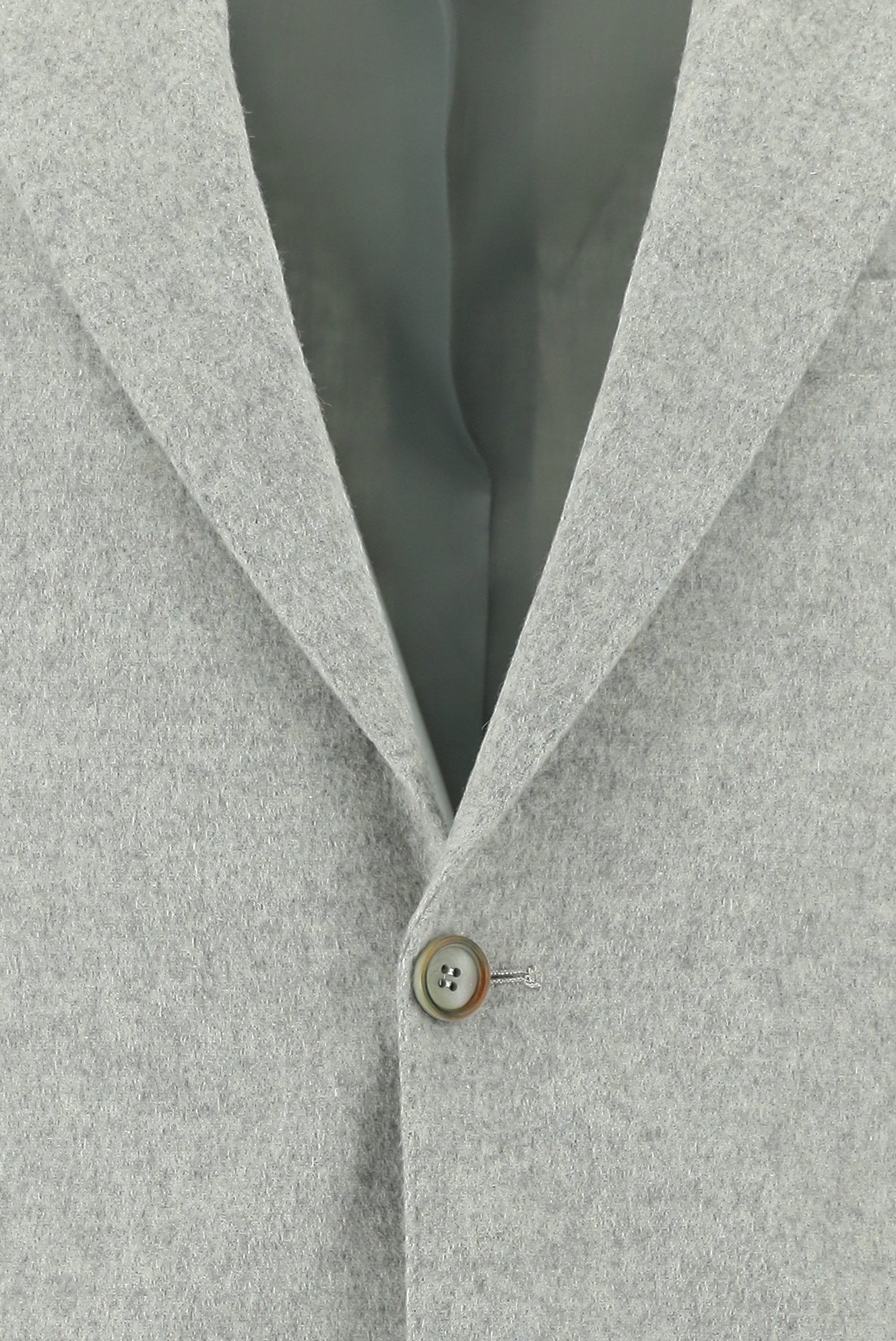 Açık Gri Slim Fit Dar Kesim Yünlü Klasik Ceket