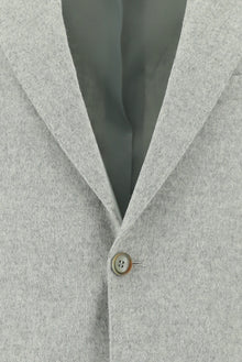 Açık Gri Slim Fit Dar Kesim Yünlü Klasik Ceket