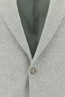 Aç?k Gri 7 Drop Slim Fit Dar Kesim Yünlü Klasik Ceket-Abdullah Ki??l?