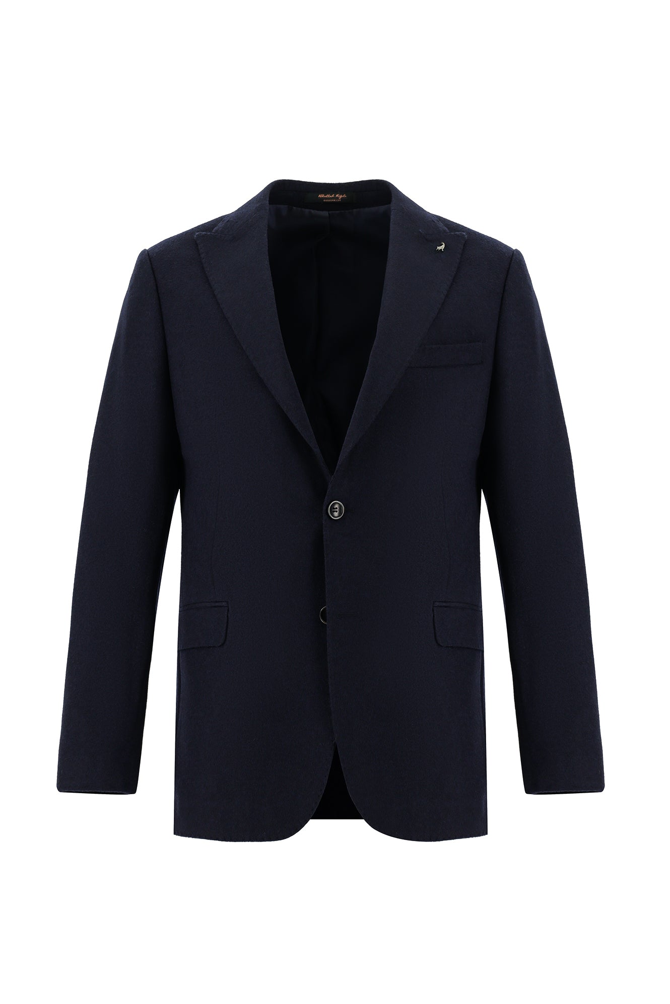 Koyu Lacivert 6 Drop Regular Fit Standart Kesim Yünlü Klasik Ceket-Abdullah Ki??l?