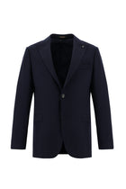 Koyu Lacivert Regular Fit Yünlü Klasik Ceket