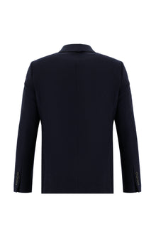 Koyu Lacivert Regular Fit Yünlü Klasik Ceket