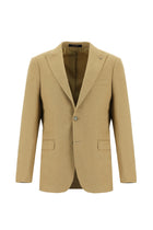 Koyu Bej Regular Fit Yünlü Klasik Ceket