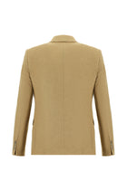 Koyu Bej Regular Fit Yünlü Klasik Ceket