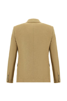 Koyu Bej Regular Fit Yünlü Klasik Ceket