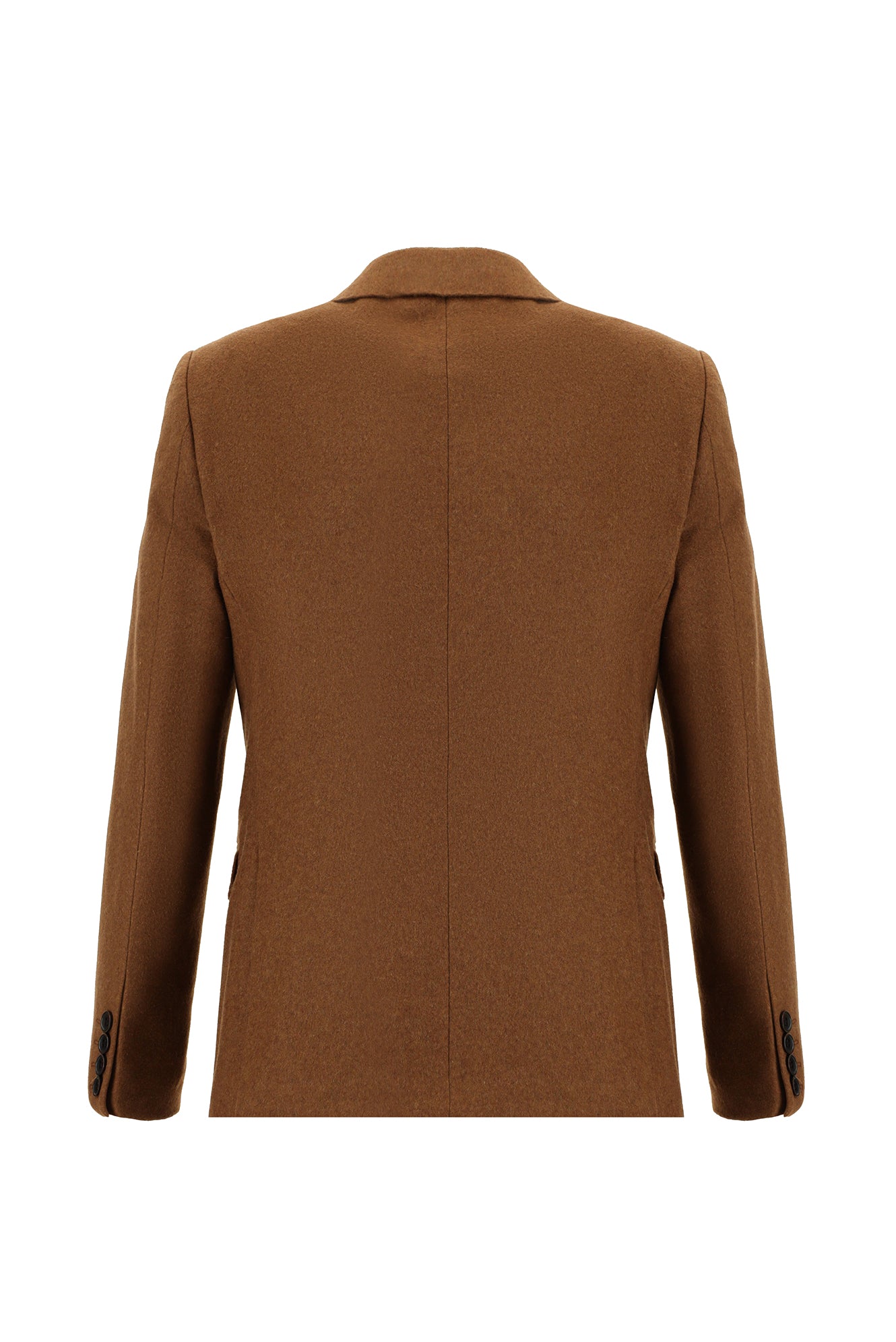 Taba Slim Fit Dar Kesim Yünlü Klasik Ceket