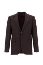 Koyu Bordo 6 Drop Regular Fit Standart Kesim Yünlü Klasik Ceket-Abdullah Ki??l?
