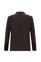 Koyu Bordo Slim Fit Dar Kesim Yünlü Klasik Ceket