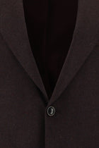 Koyu Bordo Slim Fit Dar Kesim Yünlü Klasik Ceket