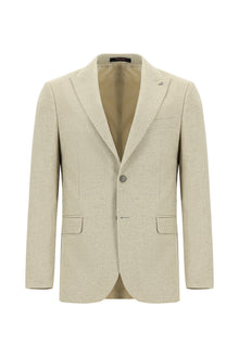 Aç?k Vizon 7 Drop Slim Fit Dar Kesim Yünlü Klasik Ceket-Abdullah Ki??l?