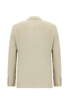 Açık Vizon Slim Fit Dar Kesim Yünlü Klasik Ceket