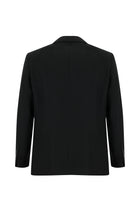 Siyah Relaxed Fit Rahat Kesim Yünlü Klasik Ceket