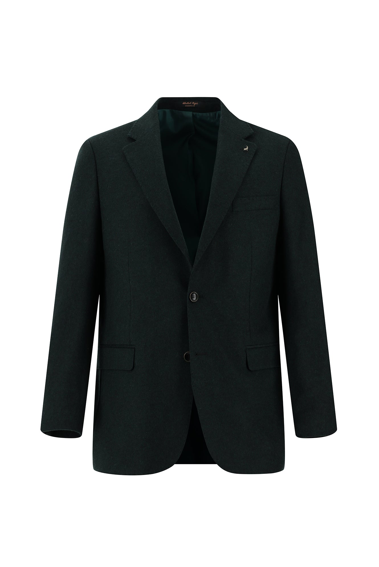 Koyu Ye?il 4 Drop Relaxed Fit Rahat Kesim Yünlü Klasik Ceket-Abdullah Ki??l?