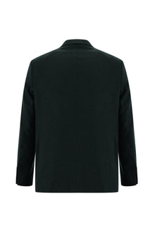 Koyu Ye?il 4 Drop Relaxed Fit Rahat Kesim Yünlü Klasik Ceket-Abdullah Ki??l?