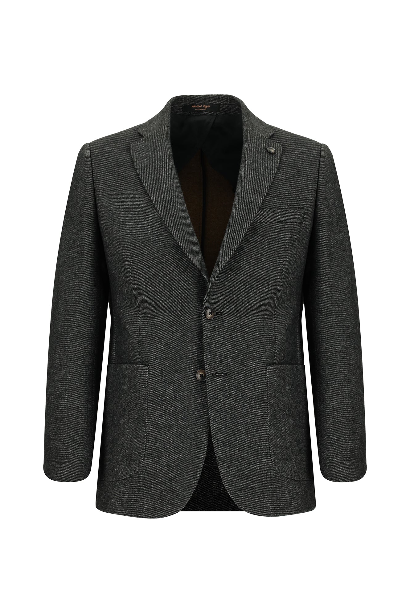 Koyu Antrasit Klasik Desenli Ceket