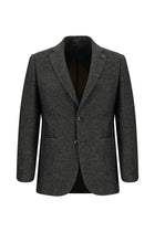 Koyu Antrasit Klasik Desenli Ceket