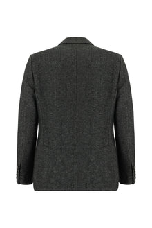 Koyu Antrasit Klasik Desenli Ceket