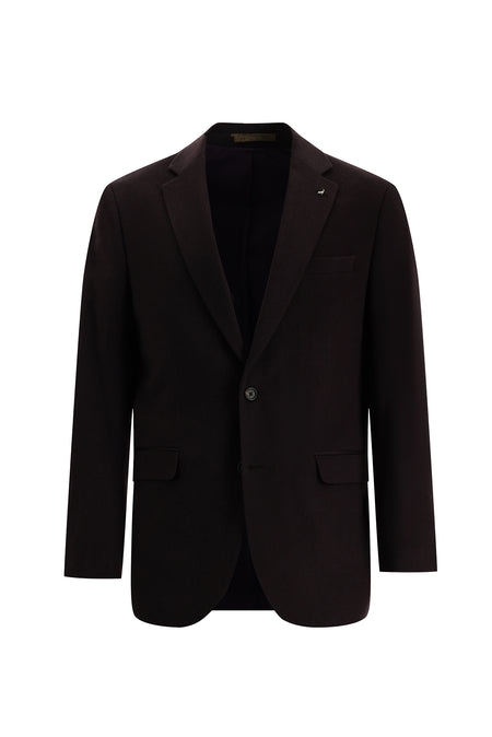 Koyu Bordo Relaxed Fit Rahat Kesim İtalyan Klasik Kaşmir Ceket