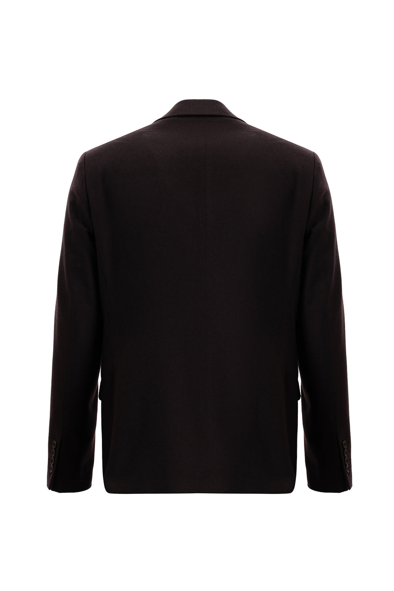 Koyu Bordo Relaxed Fit Rahat Kesim İtalyan Klasik Kaşmir Ceket