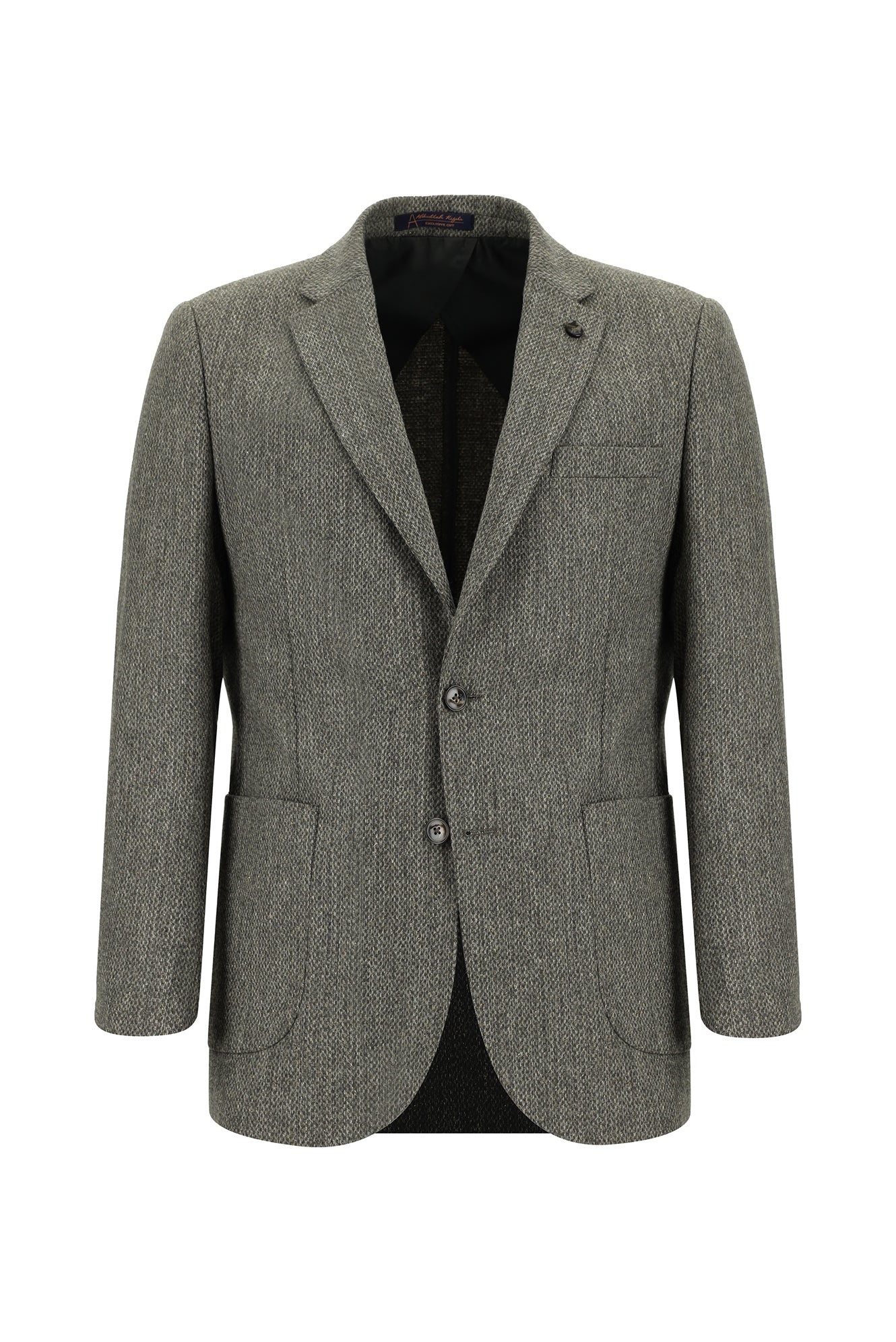 Koyu Vizon Klasik Yünlü Ceket