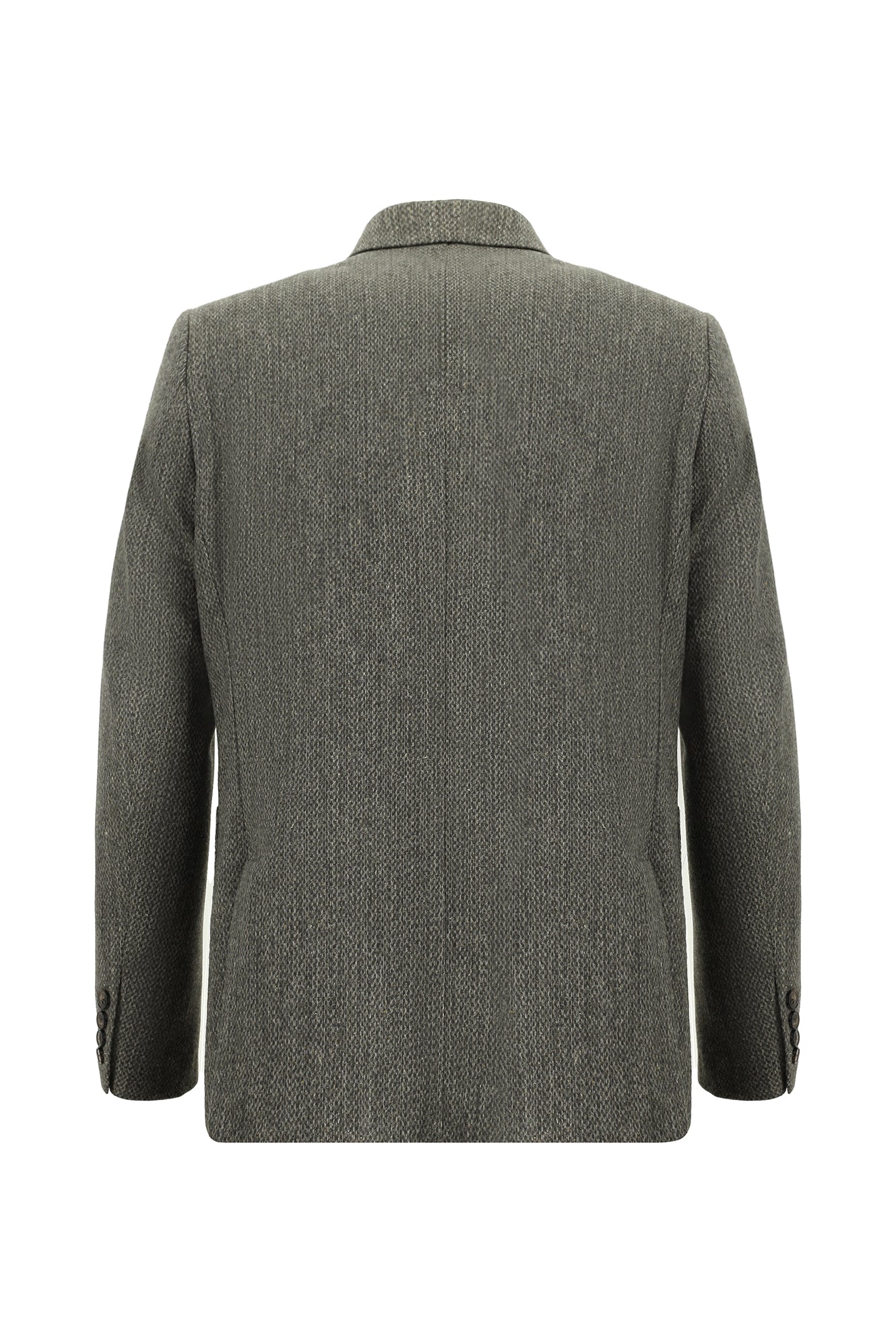 Koyu Vizon Klasik Yünlü Ceket