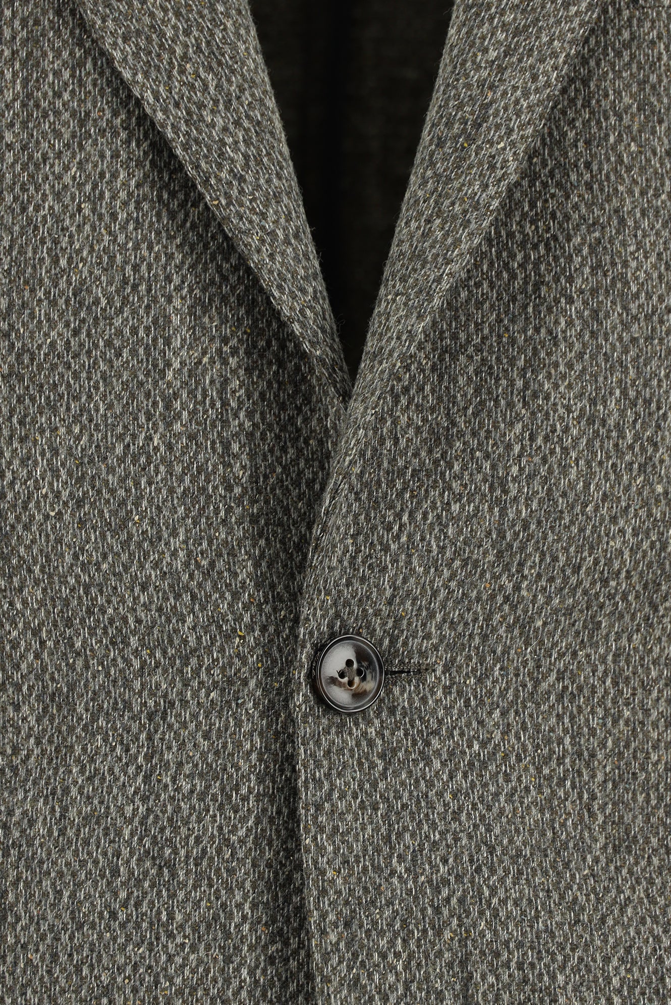 Koyu Vizon Klasik Yünlü Ceket