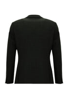 Koyu Antrasit Slim Fit Dar Kesim Yünlü Desenli Spor Ceket