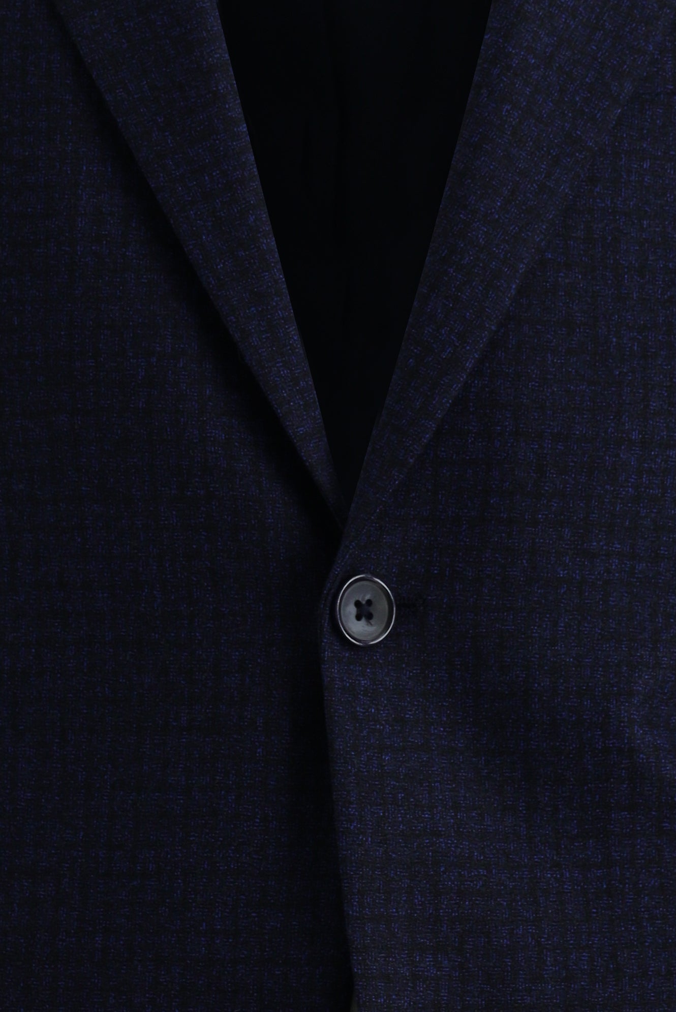 Koyu Lacivert Relaxed Fit Rahat Kesim Yünlü Klasik Desenli Ceket