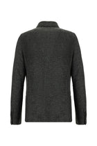 Orta Antrasit Slim Fit Dar Kesim İtalyan Yünlü Örme Ceket