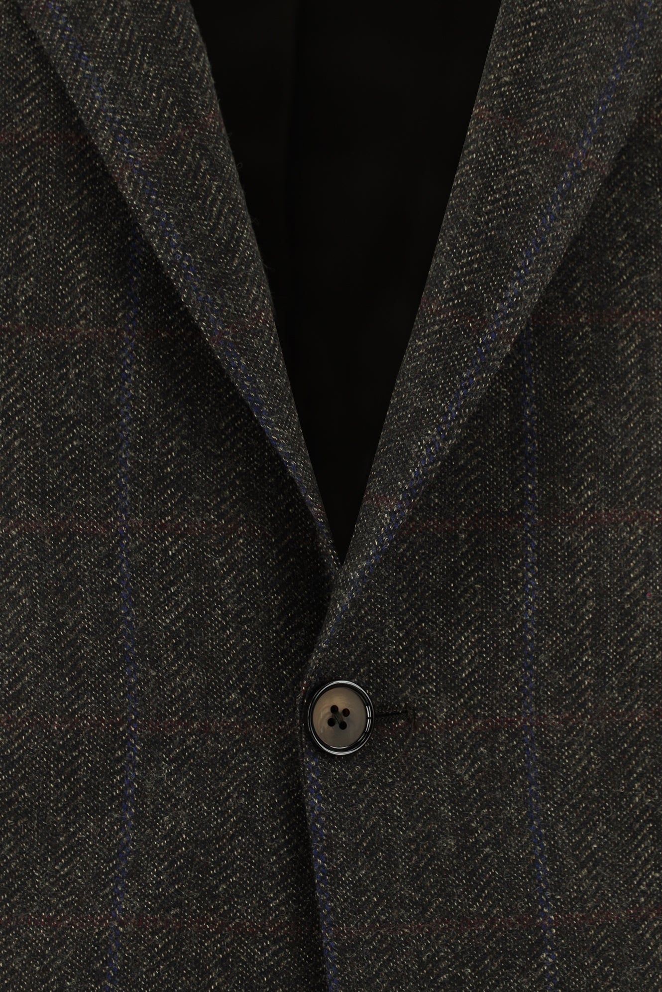 Koyu Kahve Regular Fit Yün Balıksırtı Ceket