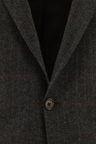 Koyu Kahve Regular Fit Yün Balıksırtı Ceket